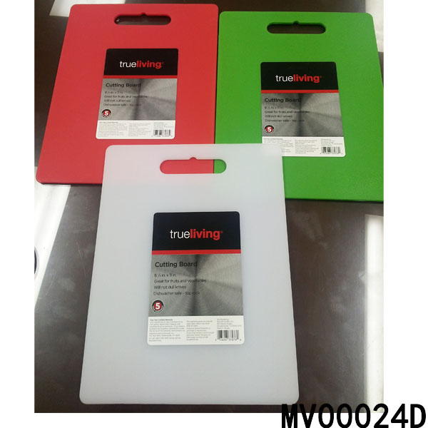Plastic Prep Cutting Board With Sticker Green