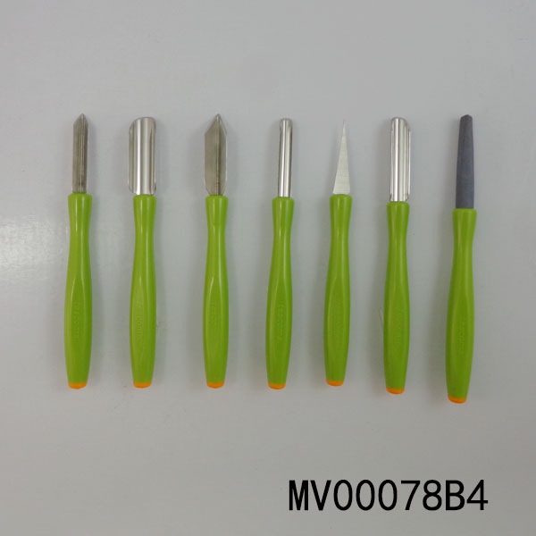 MV00078B4 7Pc S/S Decoration Tool Plastic Handle B/C