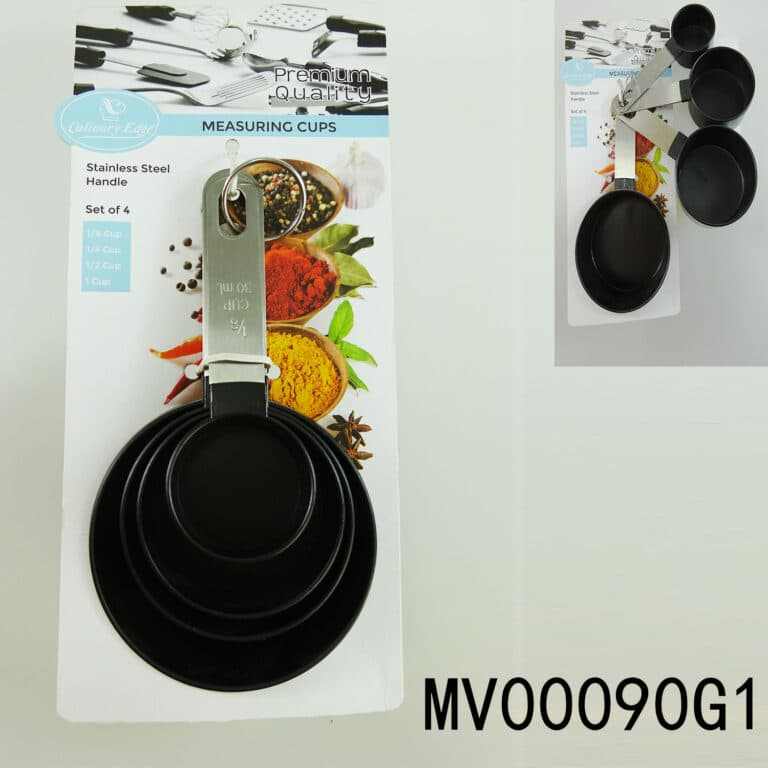 4Pcs S.S Handle Plastic Measuring Cup