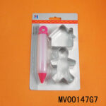 Silicone Decorating Pen+2Pcs Cookies Mould B/C