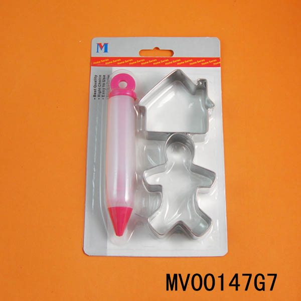 MV00147G7 Silicone Decorating Pen+2Pcs Cookies Mould B/C