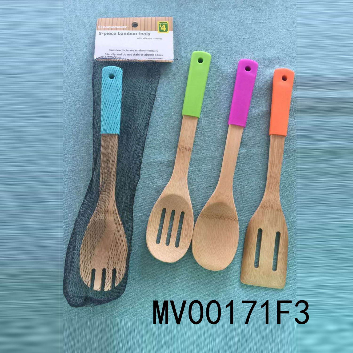 MV00171F3 4Pc Wood Kitchen Tools