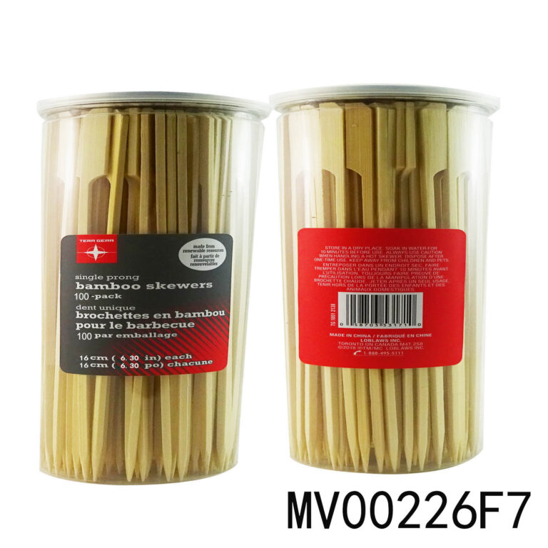 14Cm Bamboo Bbq Skewer(140Pcs)In Pvc Tube