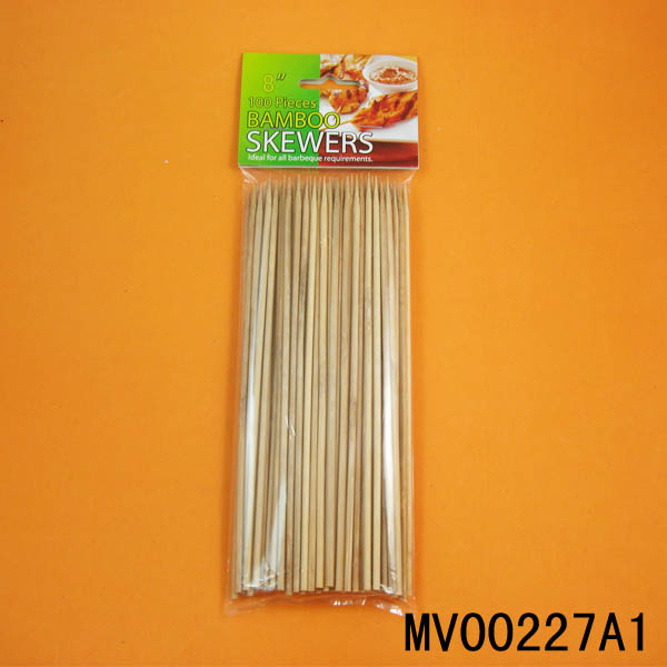 MV00227A1 8 In.Carbonize Bamboo B.B.Q.Skewers