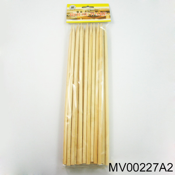 MV00227A2 12"30Pcs Carbonize Bamboo Skewer In Bag