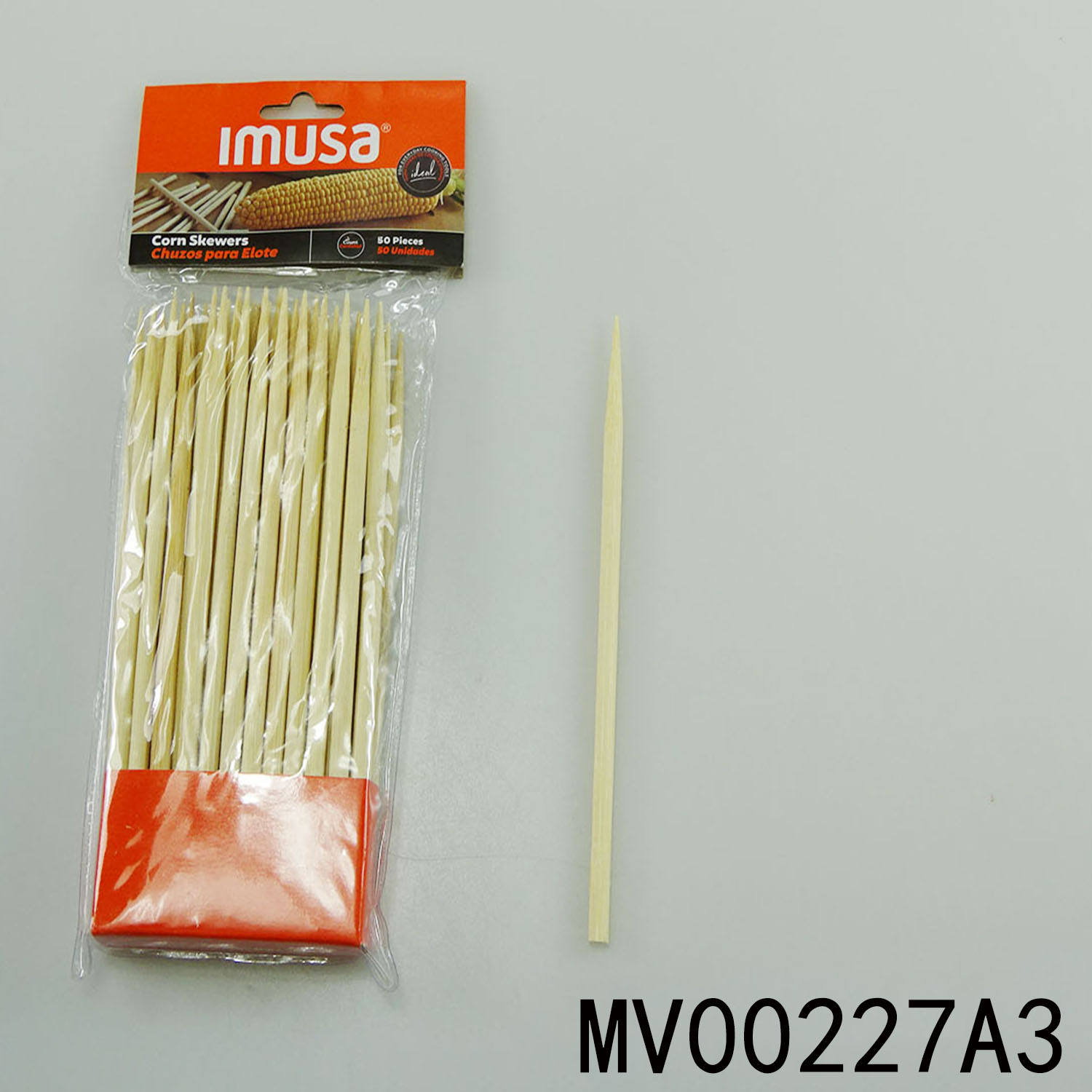 MV00227A3 6" 50Pcs Bamboo Skewers