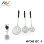 3Pk Ss Fondue Strainer Set  Bakelite Hnadle Tc