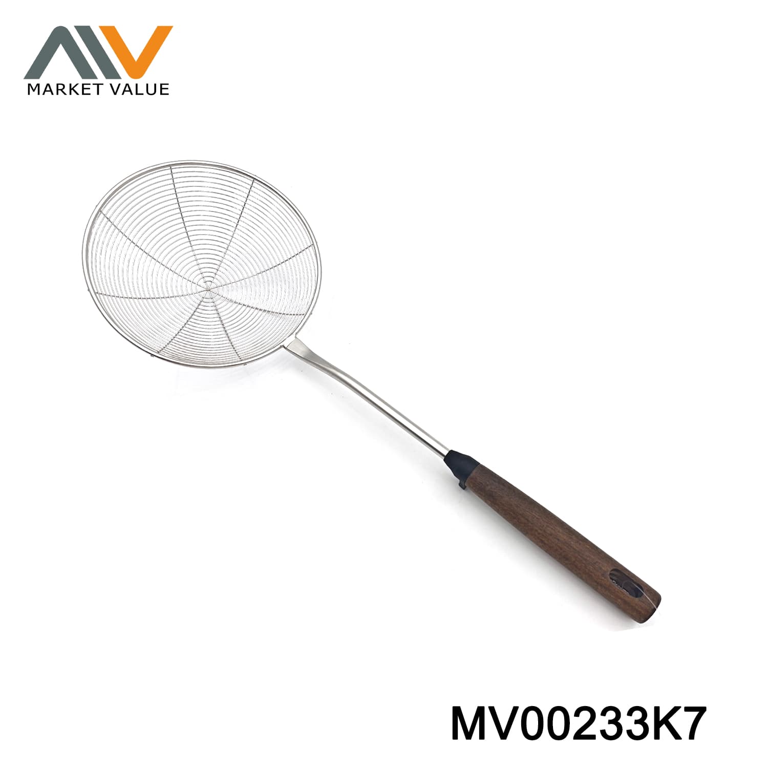 MV00233K7 Stainless Steel Strainer With Wooden Hanlde