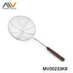 Stainless Steel Strainer With Wooden Hanlde