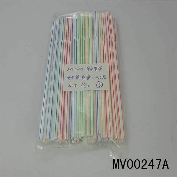 MV00247A 50Pcs Plastic Flexible Drinking Straws In Pp Bag