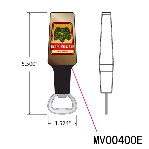 MV00400E Ss Bottle Opener Resin Handle
