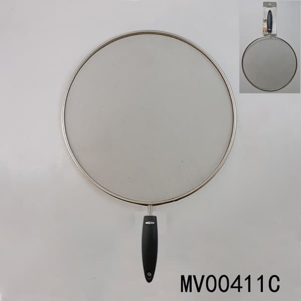 29Cm S/S Splatter Screen With Plastic Handle