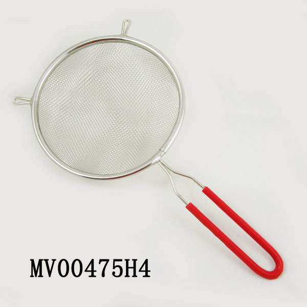 MV00475H4 S/S Mesh Strainer W/ Silicone Handle