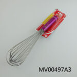 12" Stainless Steel Egg Whisk With 8 Lines