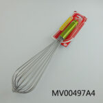 14" Stainless Steel Egg Whisk With 8 Lines