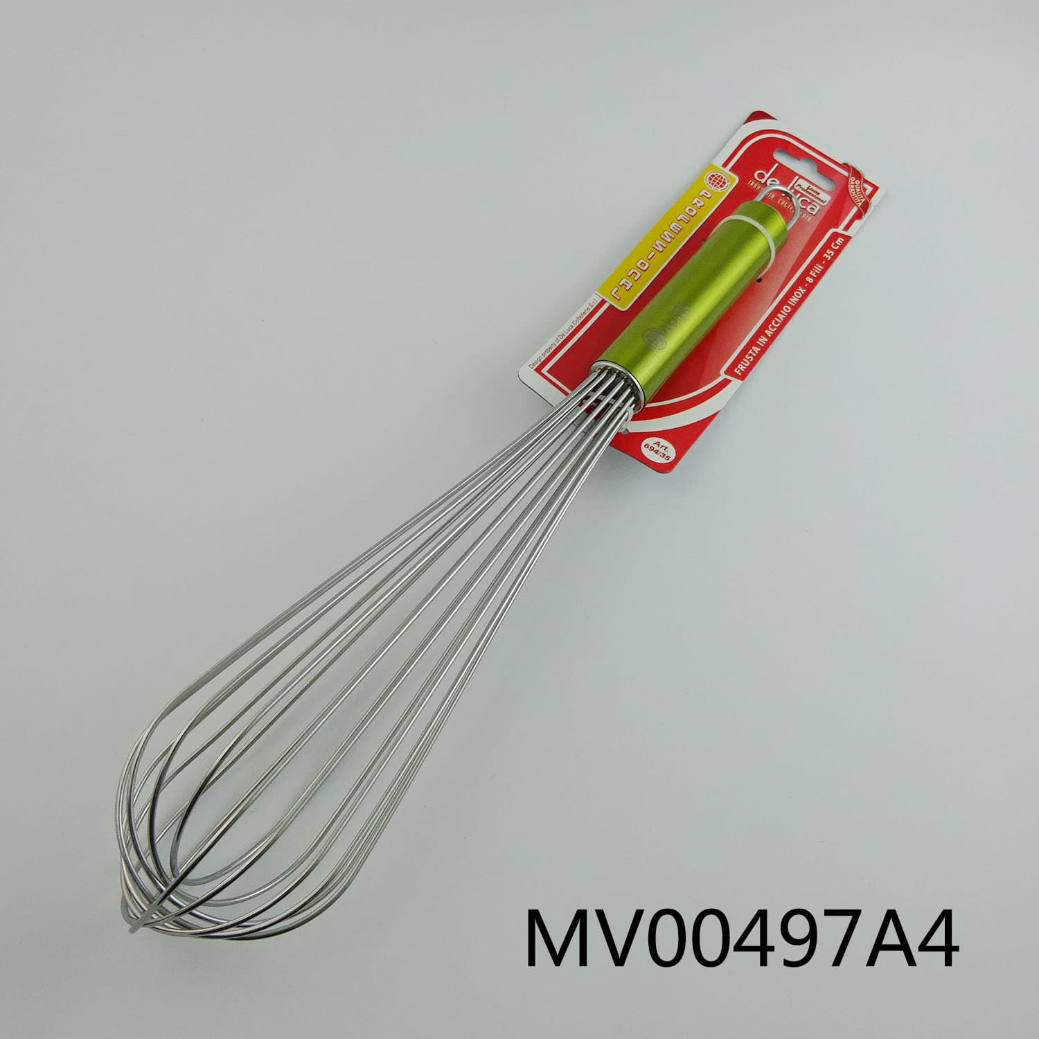 MV00497A4 14" Stainless Steel Egg Whisk With 8 Lines