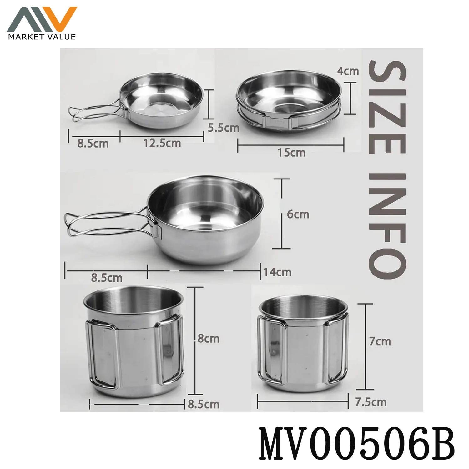 MV00506B 5 Piece Outdoor Tableware Set In Color Box,12Set/Pdq