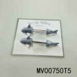 Sets Of 4Pcs Corn Holder With Shark Resin Handle