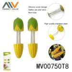 Sets Of4Pcs Corn Holder With Design Handle