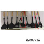 10Pc Nylon Kitchen Cooking Utensils Set W/Wooden Handle