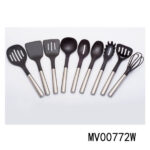 9Pc Nylon Kitchen Cooking Utensils Set With S/S Handle