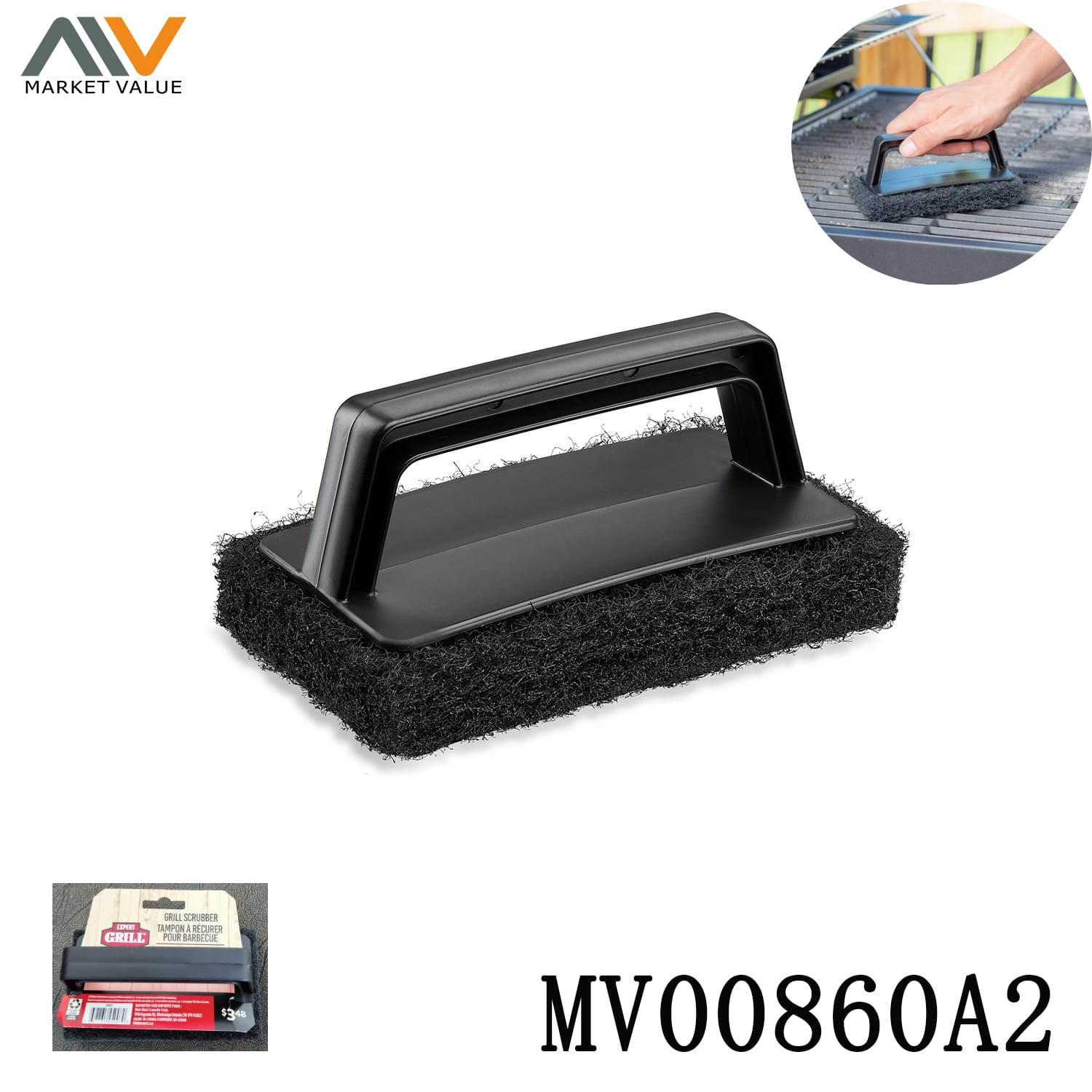 MV00860A2 Bbq Clean Brush With Pp Handle W Card
