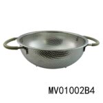 25.5Cm S/S Round Fruit Basket W/Silicone Handle