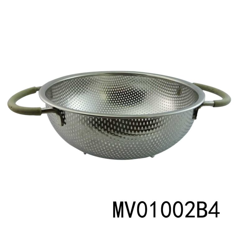 25.5Cm S/S Round Fruit Basket W/Silicone Handle