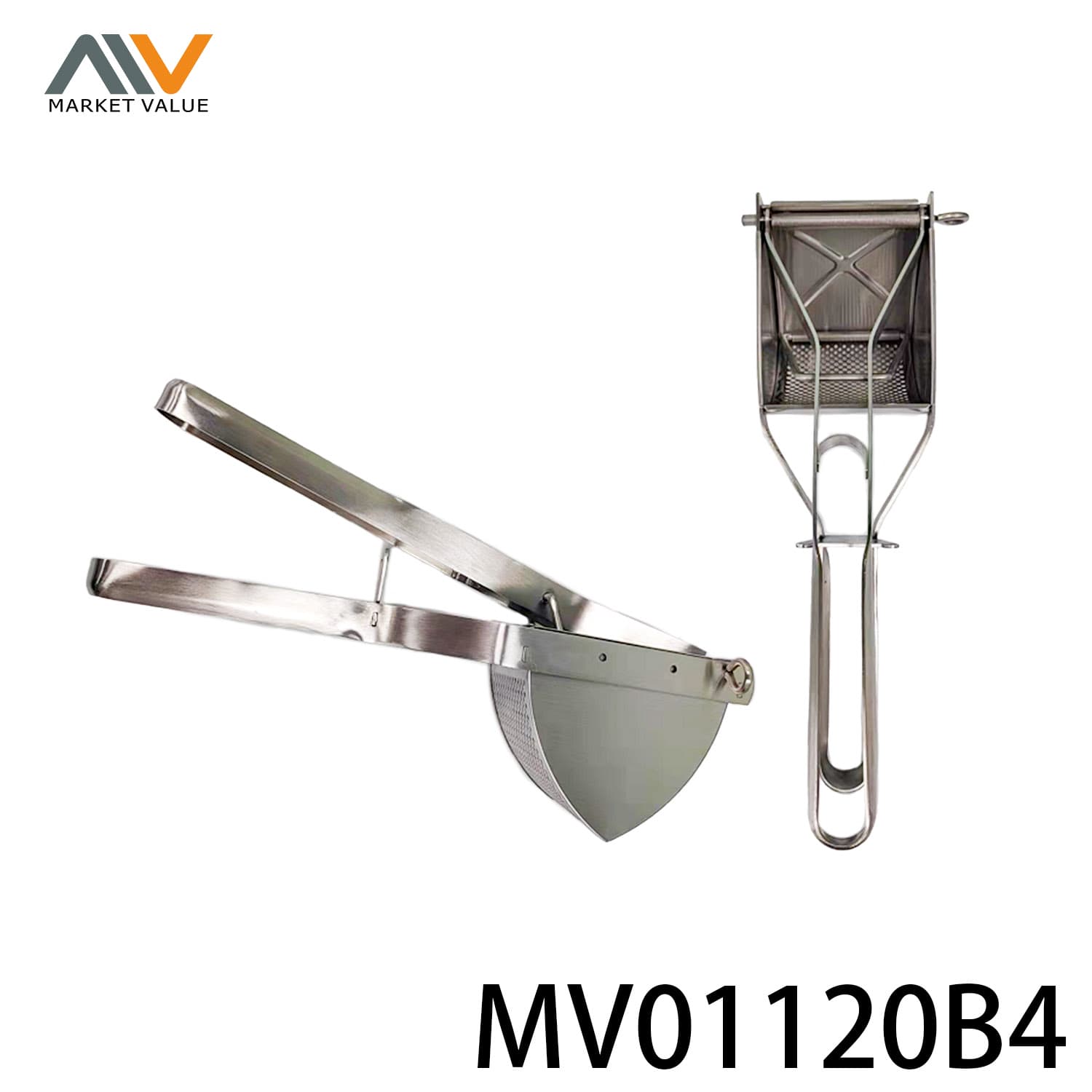 MV01120B4 430 S.S Potato Masher With Color Box