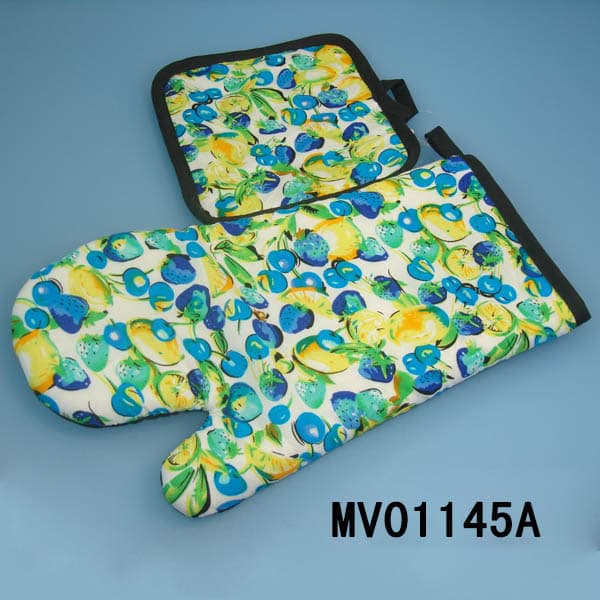 2PCS HOT PAD & OVEN GLOVE