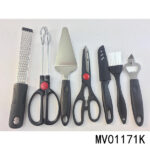 7Pcs Plastics Kitchen Tools In Brown Box