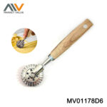 Pizza Cutter Zinc & Alloy With Wooden Handle In Polybag