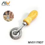 Pizza Cutter Zinc & Alloy With Oak Handle