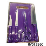 3Pcs Knives + 9110 Scissors + Cutting Board D/B