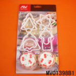 8Pcs Plastic Cake Mould &50Pcs Paper Cake Mould