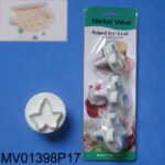 Set Of 3 Veined Ivy Leaf Plunger Cutter