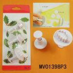 3Pcs Plastic Cookie Mould/Leaves Cutter