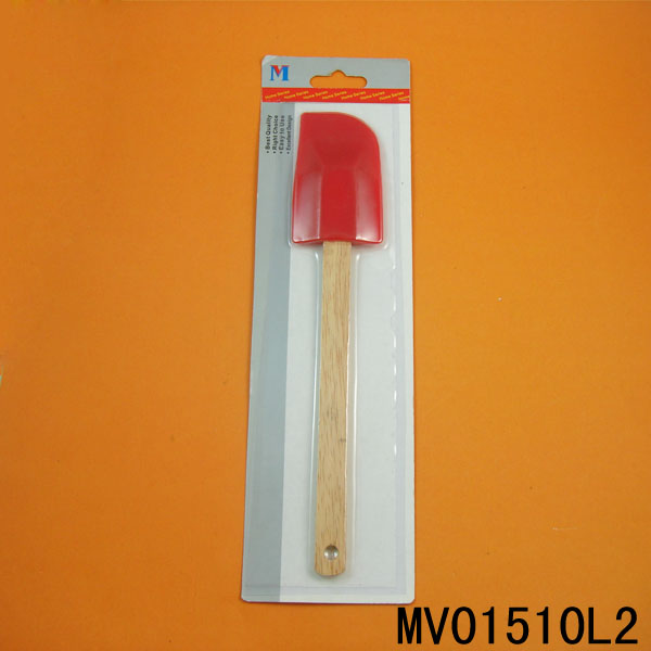 MV01510L2 Wooden Handle Silicone Butter Knife