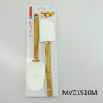 2Pcs Wooden Handle Silicone Butter Knife
