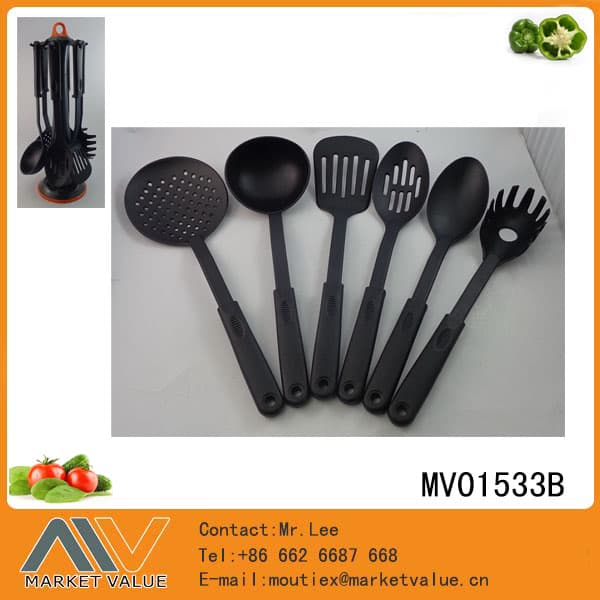 6Pcs Nylon Kitchen Tools With Pp Handle In Color Box