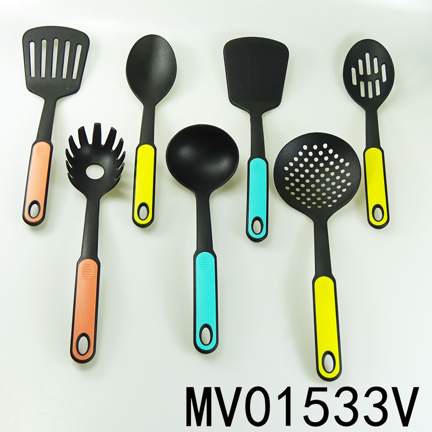 MV01533V Sets Of 7Pcs Nylon Kitchen Tools Tpr Soft Grip