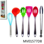 6 Pcs Utensil Tools Silicone+Ps Handle