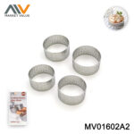 4PK 4CM Cooking Pastry Ring Molds Color Box