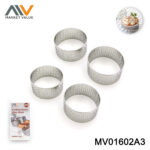4PK 5CM Cooking Pastry Ring Molds Color Box