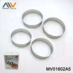 4PK 9CM Cooking Pastry Ring Molds Color Box