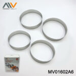 4PK 15CM Cooking Pastry Ring Molds Color Box