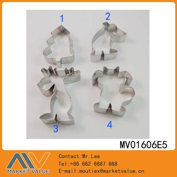4Pcs 304# S/S Cookies Cutter