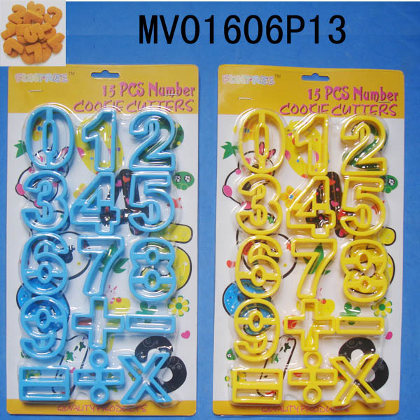 MV01606P13 15Pcs Number Color Cutters