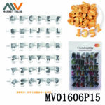 36Pcs Cookie Mould(26Pcs Letters+11 Degree)