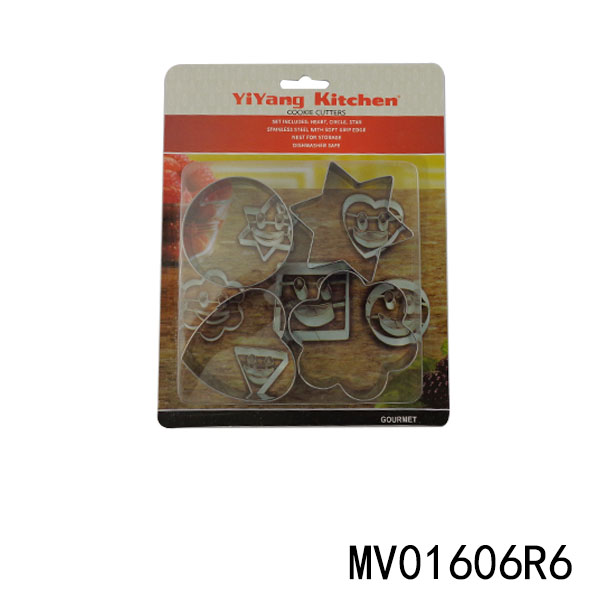 MV01606R6 4Pcs S/S Cookie Mould